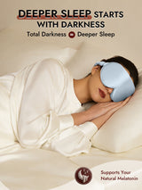 [Light Blue] SilkSilky-AU 22Momme Sleep Mask 005