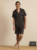 [Black Chain] SilkSilky-AU Short Sleeve Notch Collar Men's Pyjamas 006