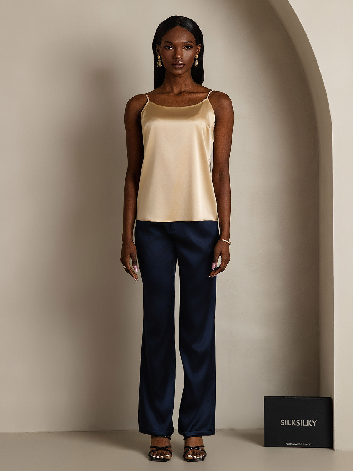 [Champagne] SilkSilky-AU 19Momme Silk Camisoles 008