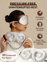 [Light Gray] SilkSilky-AU 22Momme Sleep Mask 003