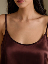 [Brown] SilkSilky-AU Spaghetti Strap Camisole Set 004