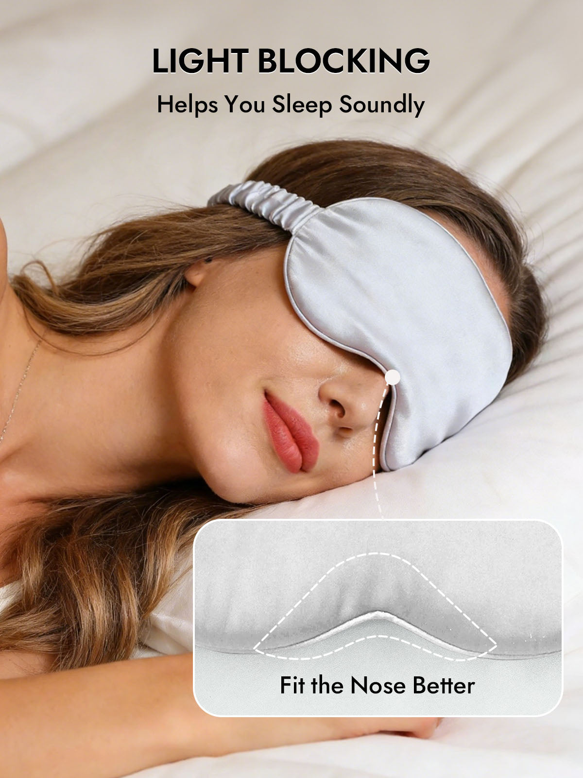 [Silver] SilkSilky-AU 19Momme Pure Silk Eye Mask 003