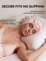 [Light Pink] SilkSilky-AU Sleep Cap 004