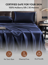 [Dark Blue] SilkSilky-AU 30Momme Pillowcase 007