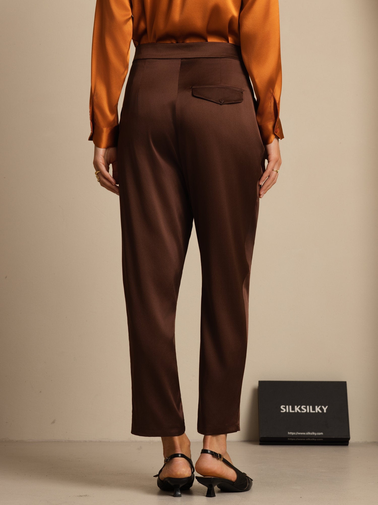 [Bitter Chocolate] SilkSilky-AU 19Momme Silk Womens Pants 002