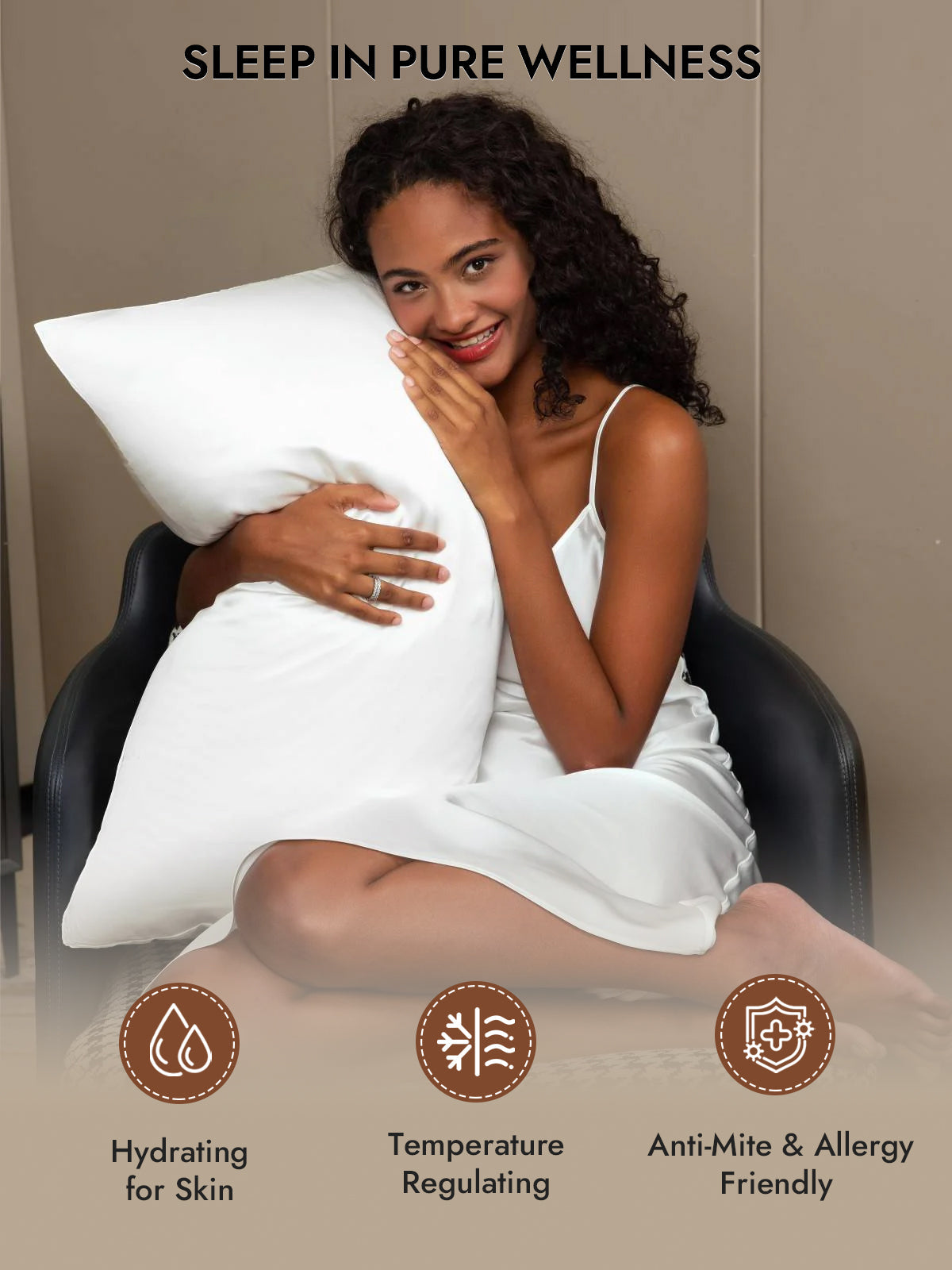 [White] SilkSilky-AU 30Momme Pure Silk Pillowcase 005