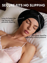 [Black] SilkSilky-AU Sleep Cap 004