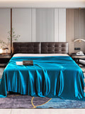 SilkSilky AU 22Momme Pure Silk Sheet Teal 001