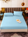 SilkSilky AU 19Momme Pure Silk Bedding Set LightBlue 002