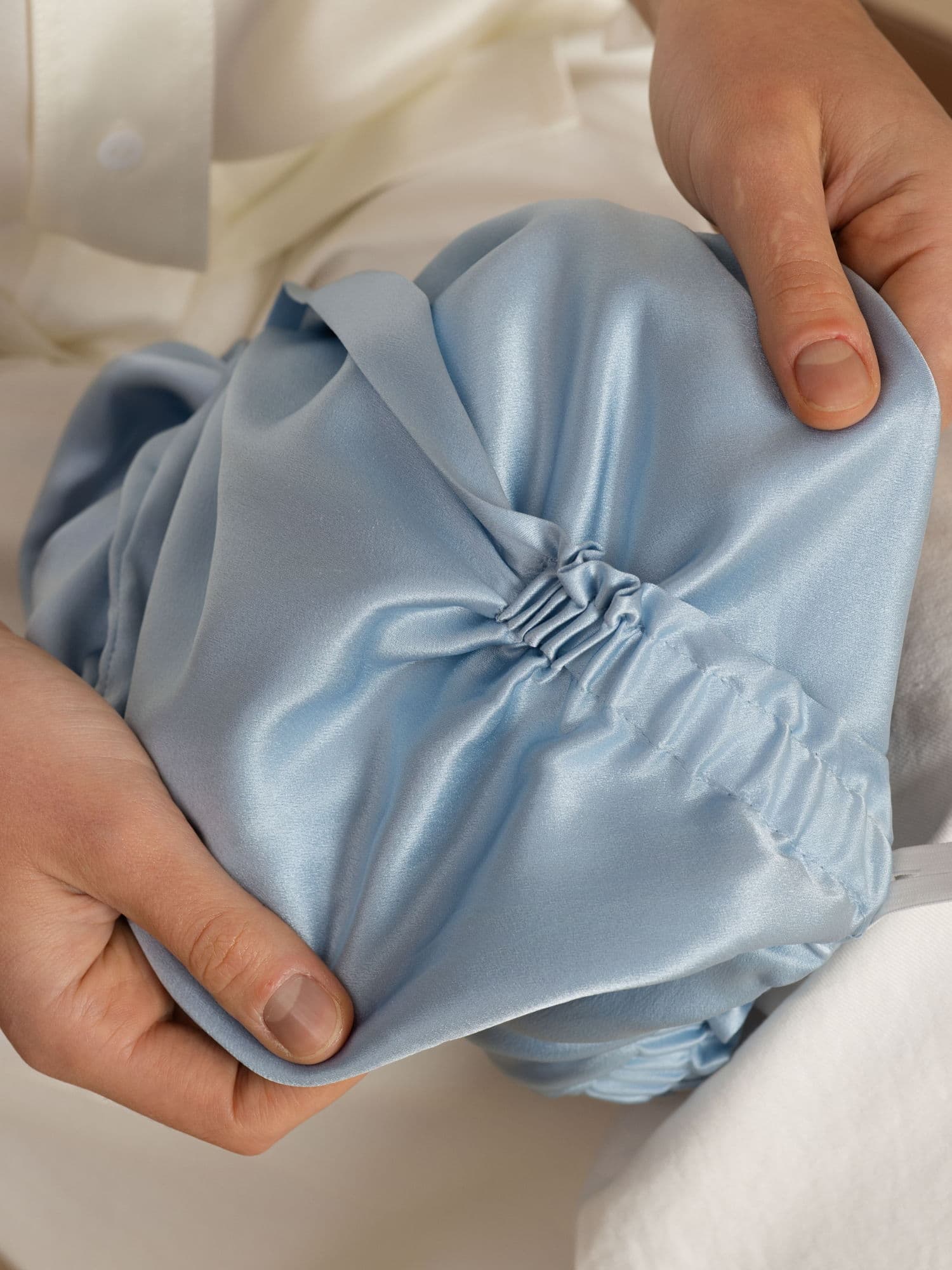 [Steel Blue] SilkSilky-AU 22Momme Sleep Cap 005