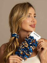 [Navy Dragon] SilkSilky-AU Scrunchie 001
