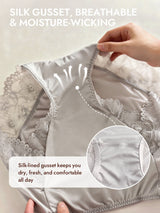 [Gray] SilkSilky-AU 100% Silk Jersey Panty 005
