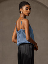 [Real Teal] SilkSilky-AU Spaghetti Strap Camisole 002