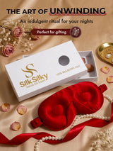 [Wine] SilkSilky-AU 22Momme Sleep Mask 009