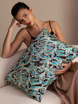 [Teal Botanical] SilkSilky-AU Pillowcase 006