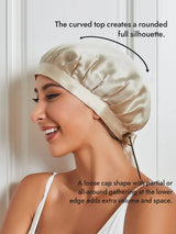 [Beige] SilkSilky-AU Sleep Cap 003