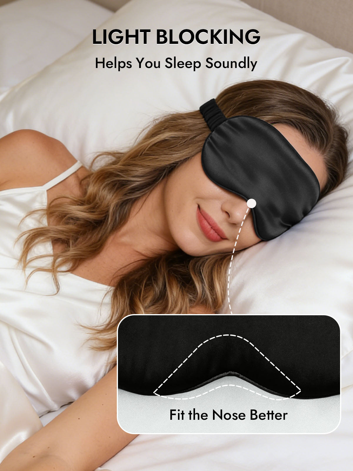 [Black] SilkSilky-AU 19Momme Pure Silk Eye Mask 003