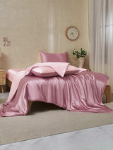 [PaleMauve+LightPink] SilkSilky-AU 19Momme Bedding Set 002