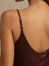 [Brown] SilkSilky-AU Spaghetti Strap Camisole Set 004