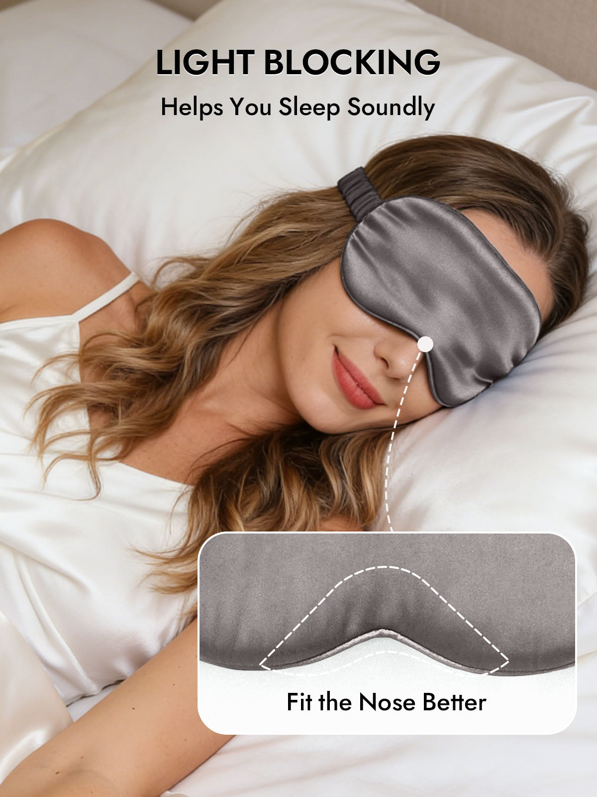 [Dark Gray] SilkSilky-AU 19Momme Pure Silk Eye Mask 003