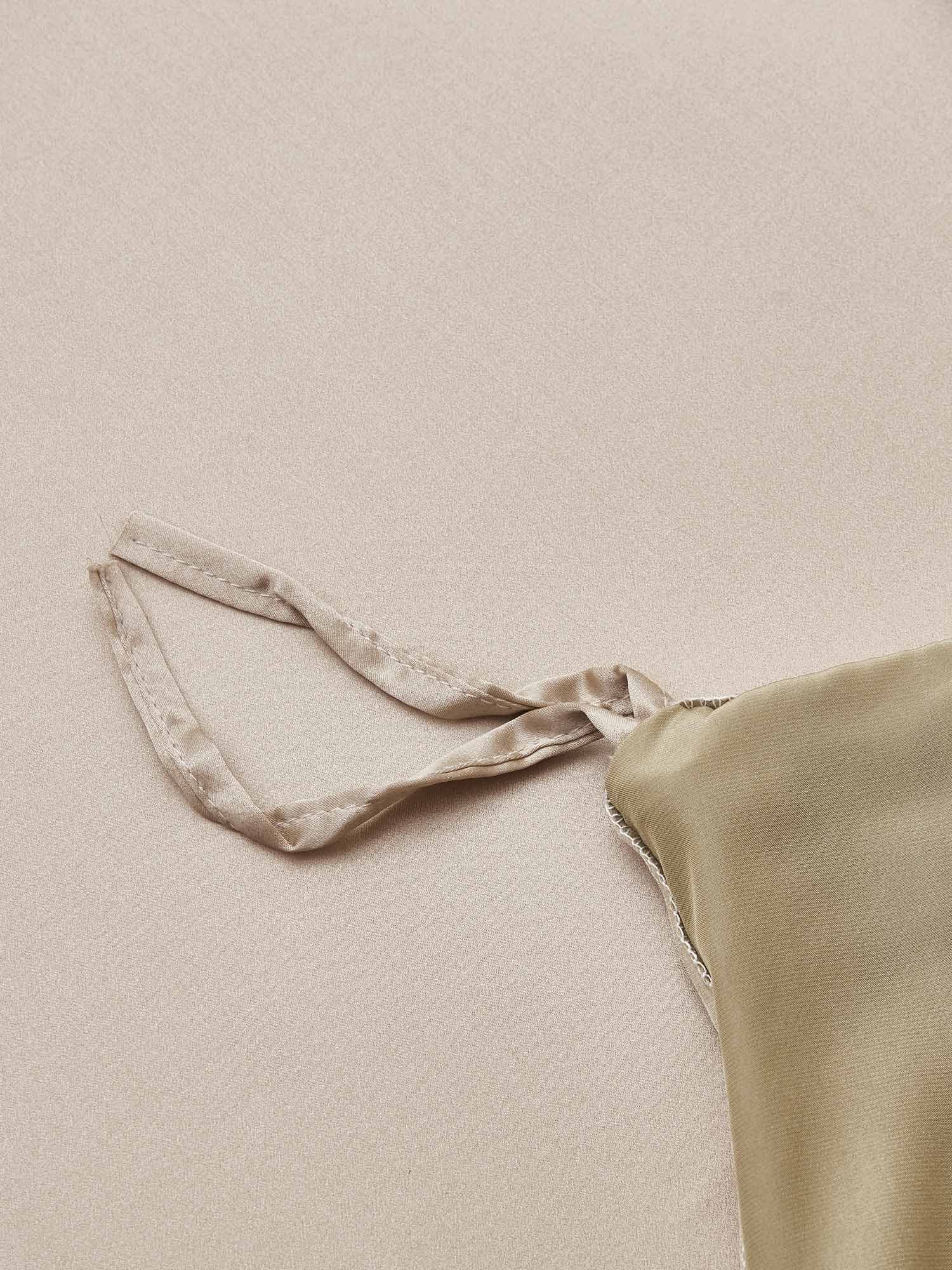 [Beige+Khaki] SilkSilky-AU 22Momme Pure Silk Bedding Set 007,