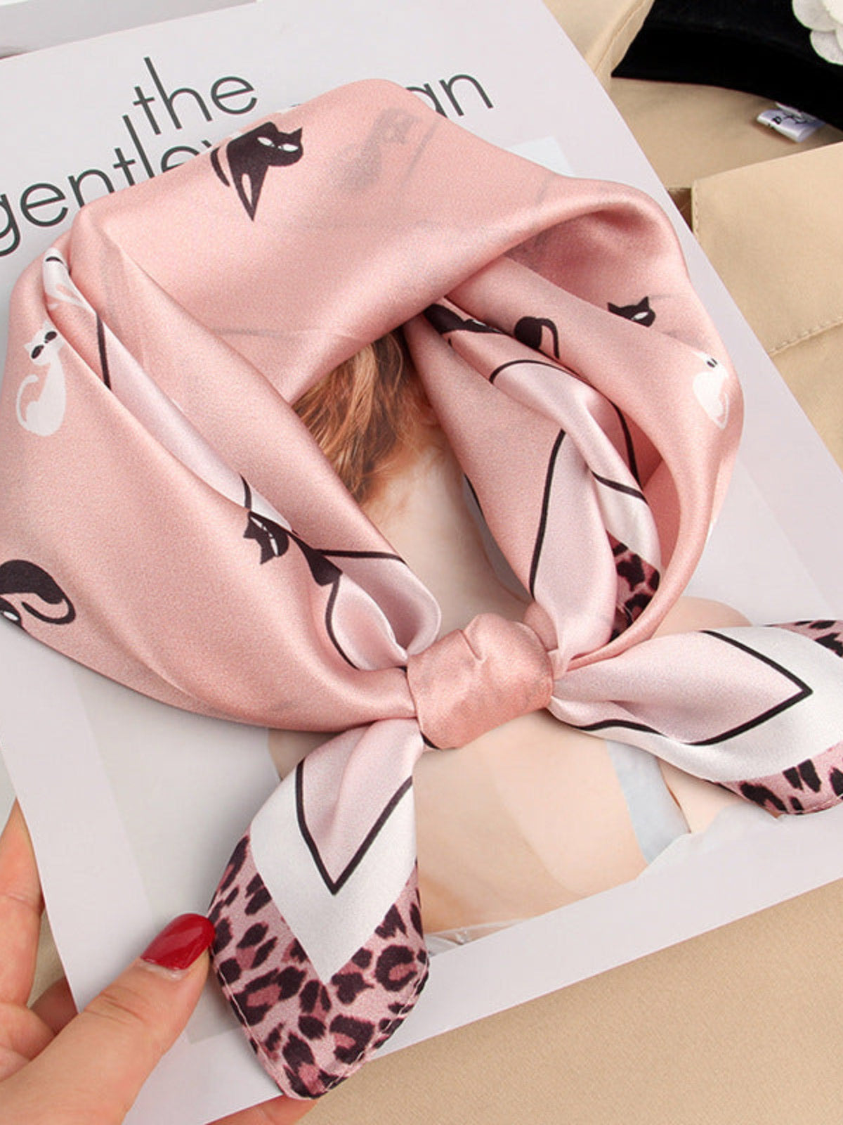 SilkSilky AU Pure Silk Scarf Pink 001