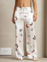 [White Butterfly] SilkSilky-AU 19Momme Silk Womens Pants 001