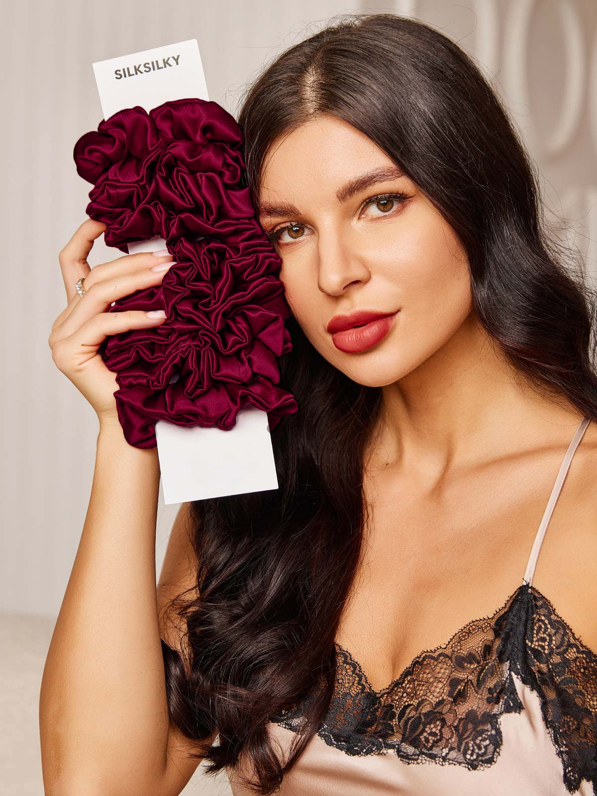 [Fuchsia] SilkSilky-AU 19Momme Pure Silk Scrunchie 001
