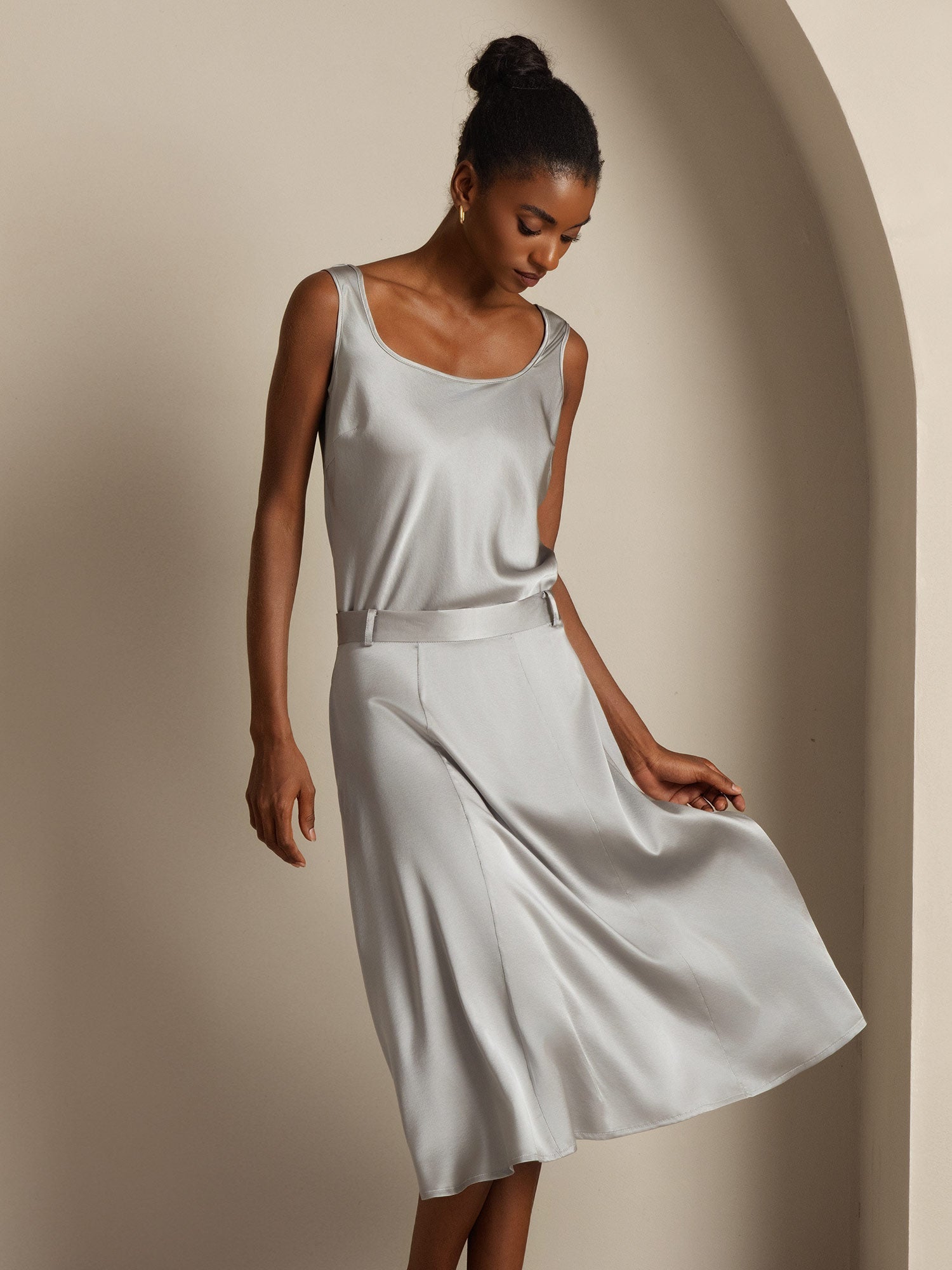 [Griffin Gray] SilkSilky-AU 19Momme Silk U Neck Camisole 005,