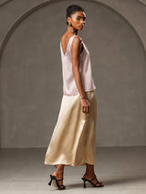 [Shadow Gray] SilkSilky-AU Sleeveless V Neck Camisole 003