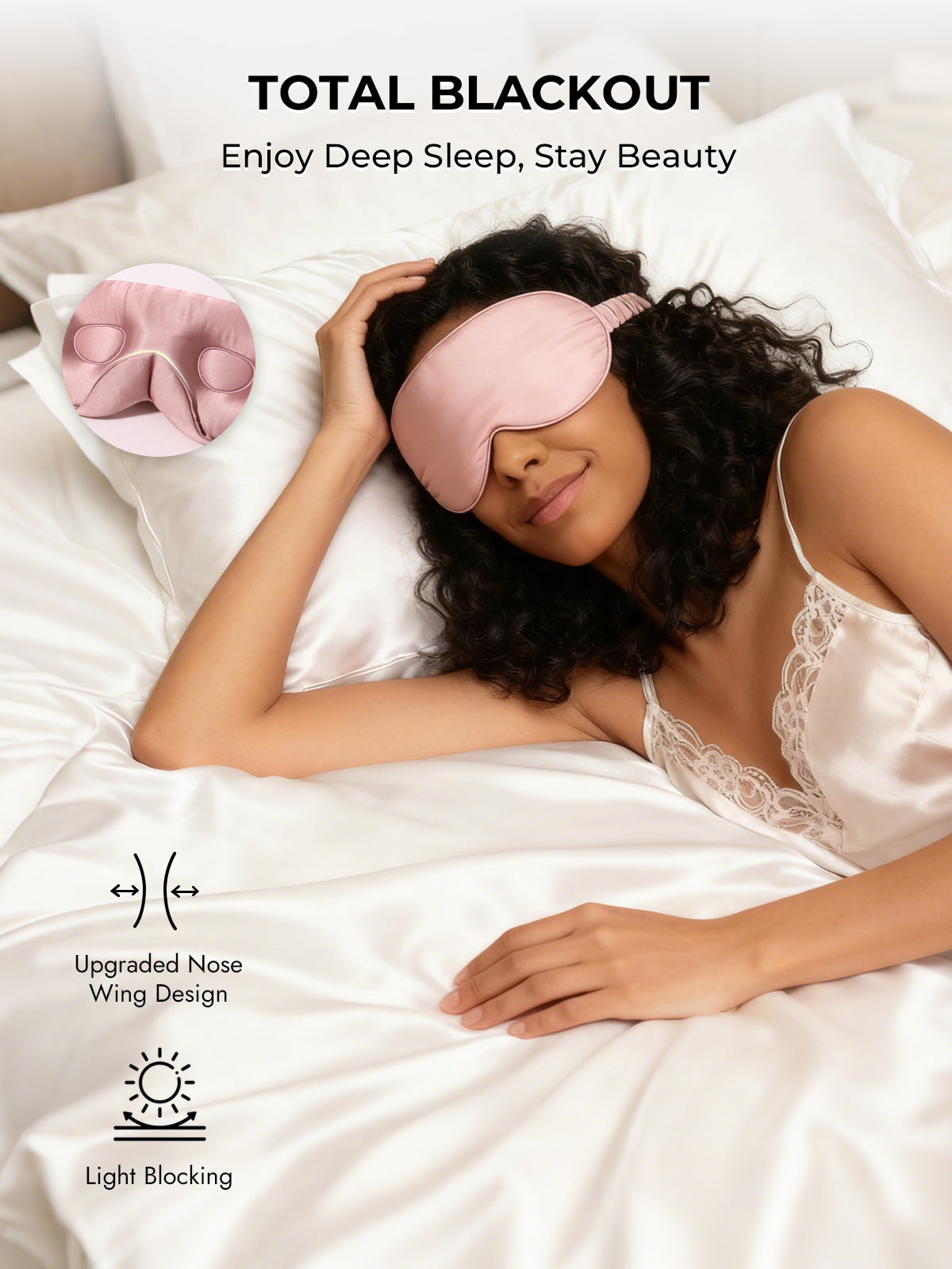 [Pale Mauve] SilkSilky-AU Pure Silk Eye Mask 005