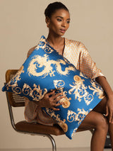 [Navy Dragon] SilkSilky-AU Pillowcase 003