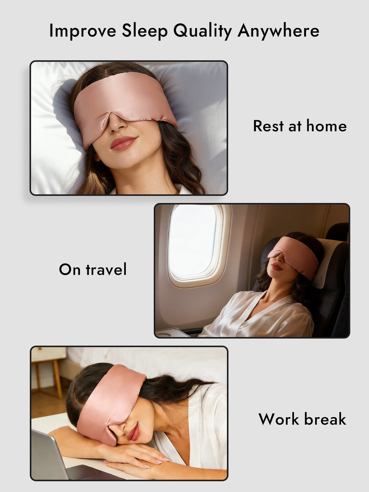 [Pink] SilkSilky-AU Sleep Mask 006