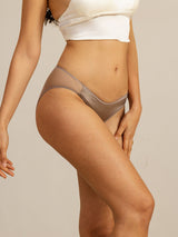 [Coffee] SilkSilky-AU 19Momme Stretch Silk Charmeuse Panty 004