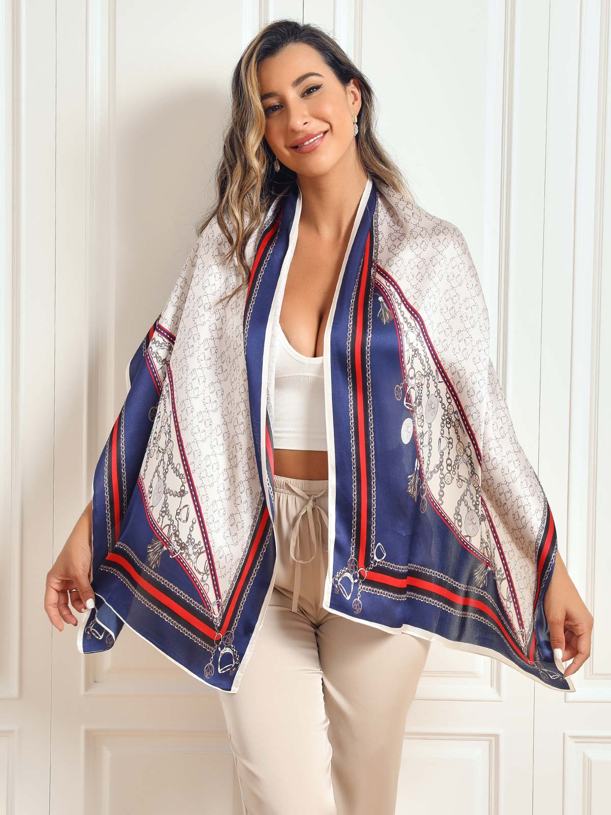 [P024] SilkSilky-AU Pure Silk Scarf 003,