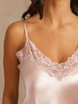 [Pink] SilkSilky-AU Sleeveless V Neck Camisole Set 004