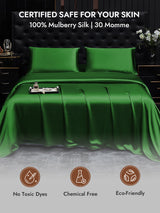 [Dark Green] SilkSilky-AU 30Momme Pillowcase 007