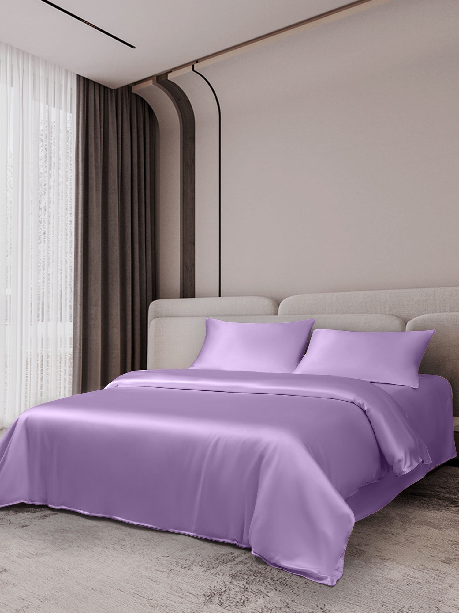 [Lavender] SilkSilky-AU 19Momme Bedding Set 002
