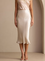 [Beige] SilkSilky-AU Skirt 001