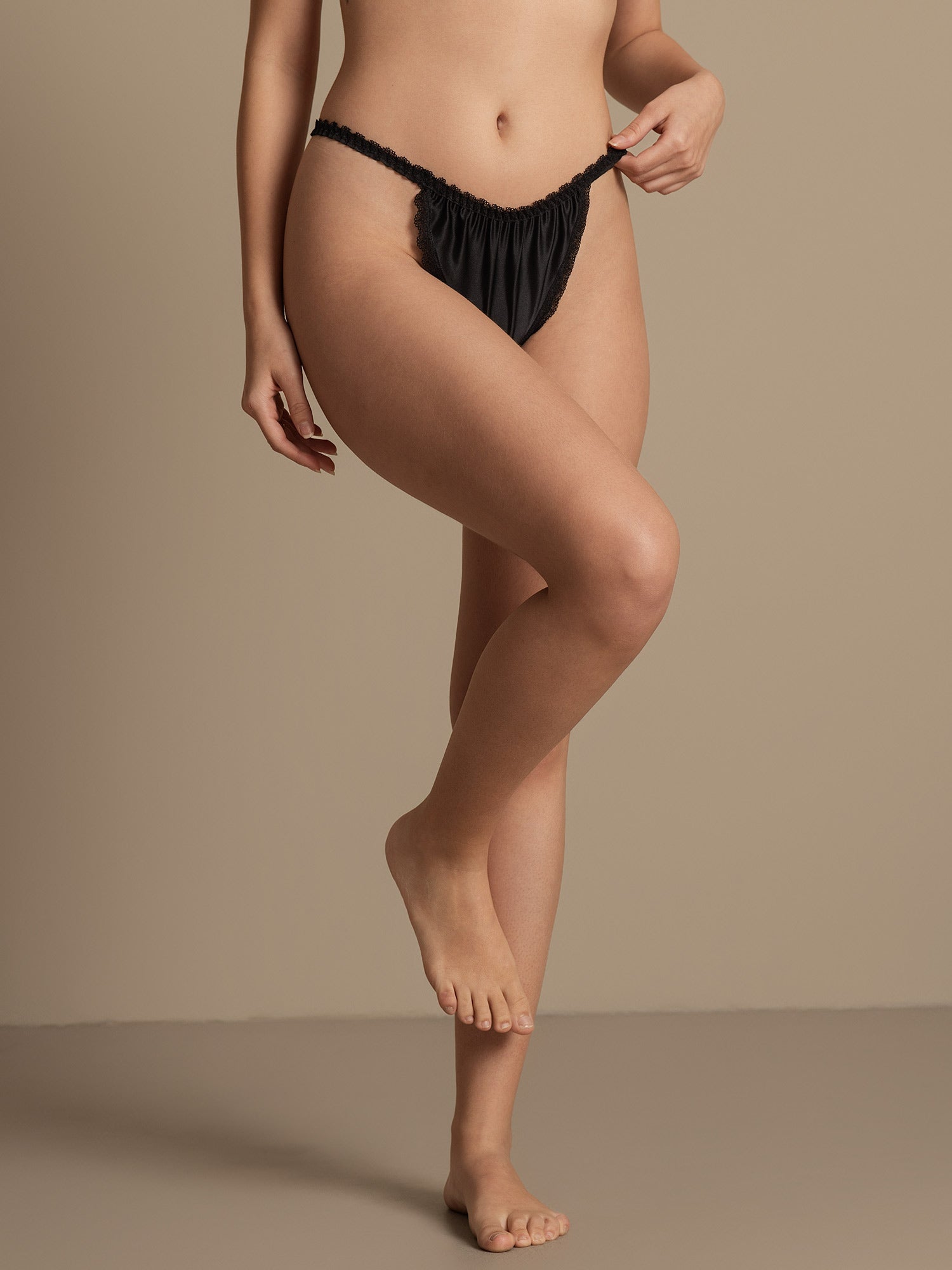 [Black] SilkSilky-AU Pure Silk Panty 004,