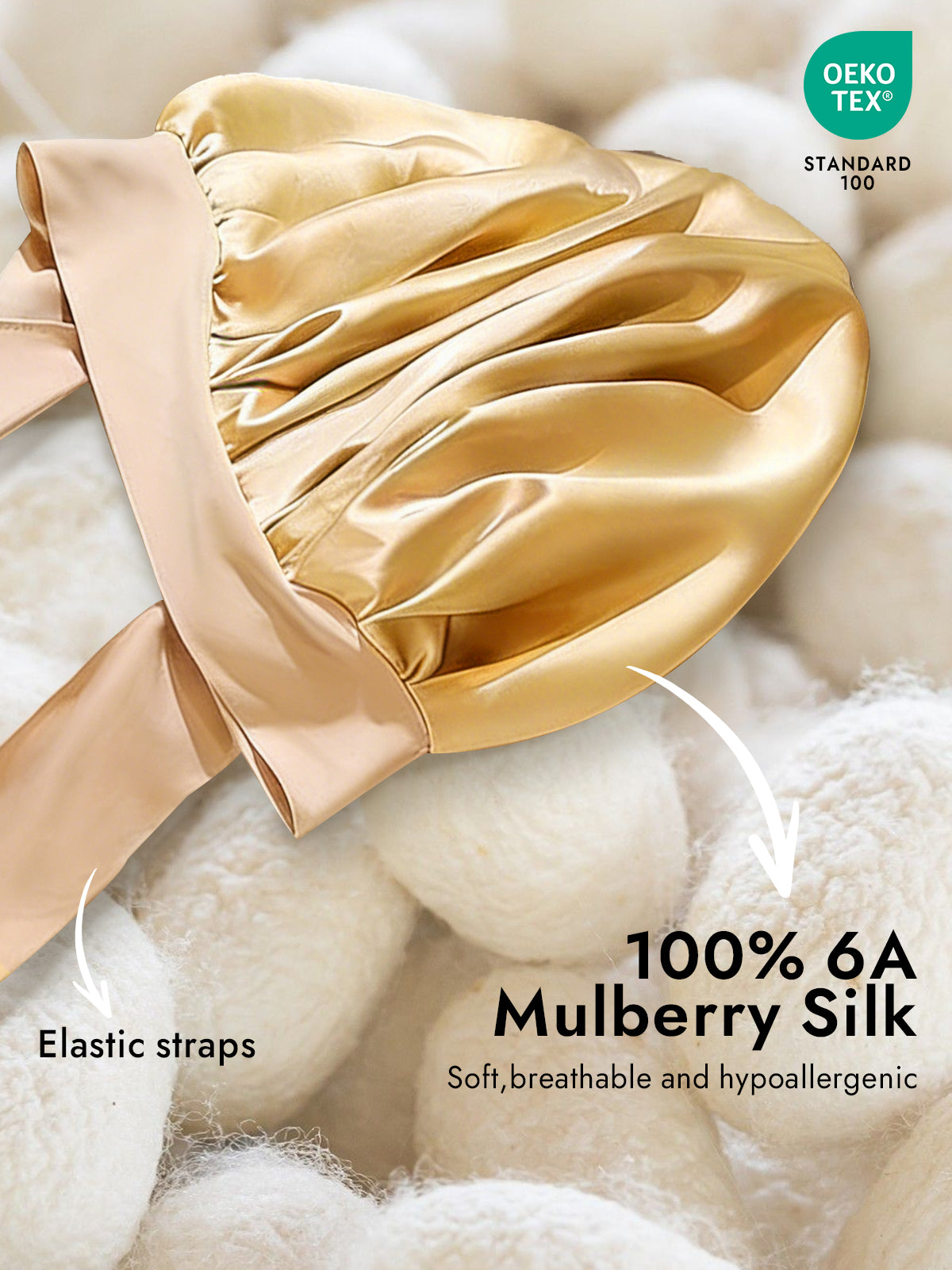 [Champagne] SilkSilky-AU Sleep Cap 002