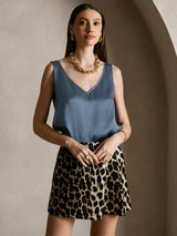[Real Teal] SilkSilky-AU Sleeveless V Neck Camisole 008