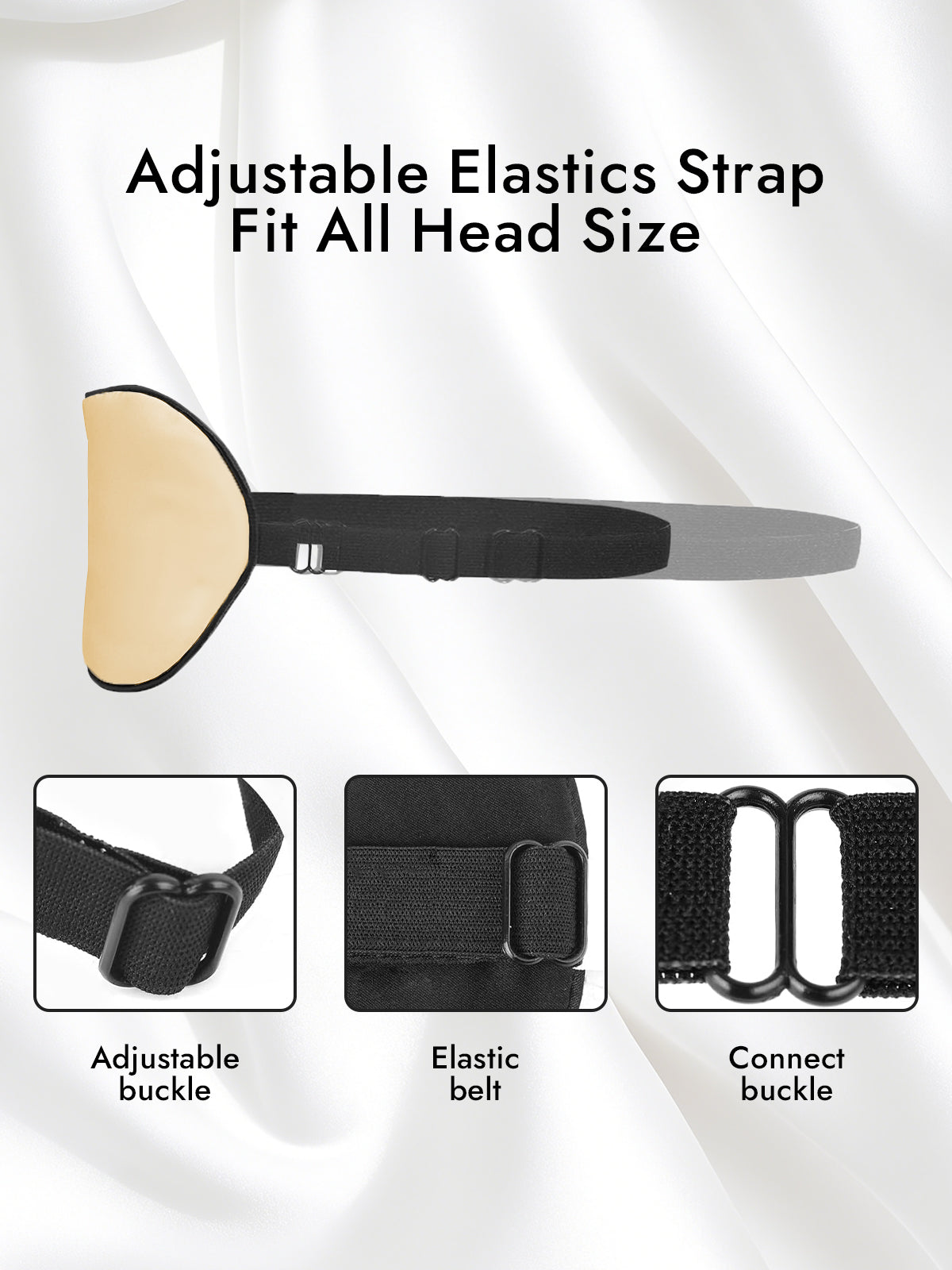 [Champagne] SilkSilky-AU 19Momme Pure Silk Eye Mask 004