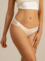 [White] SilkSilky-AU 19Momme Stretch Silk Charmeuse Panty 006