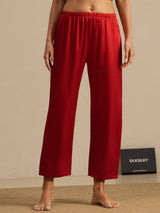 [Wine] SilkSilky-AU Women's Sleep Shorts 001
