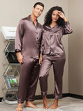 SilkSilky AU Pure Silk Long Sleeve Couple Coffee 003