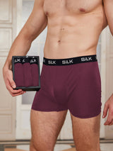 [Wine] SilkSilky-AU 100% Silk Jersey Men's Underwear 001