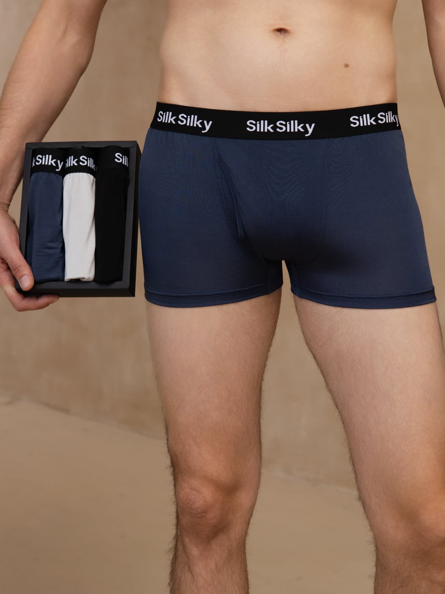 [Multi] SilkSilky-AU 100% Silk Jersey Men's Underwear 001