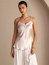 [Beige] SilkSilky-AU Sleeveless V Neck Camisole 001