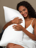 SilkSilky-AU 30Momme Pure Silk Pillowcase White 001